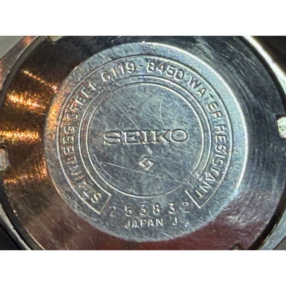 Vintage Seiko 5 Sports 6119-8450 Automatic Blue Dial 21J Runs Original New Strap - Picture 7 of 10
